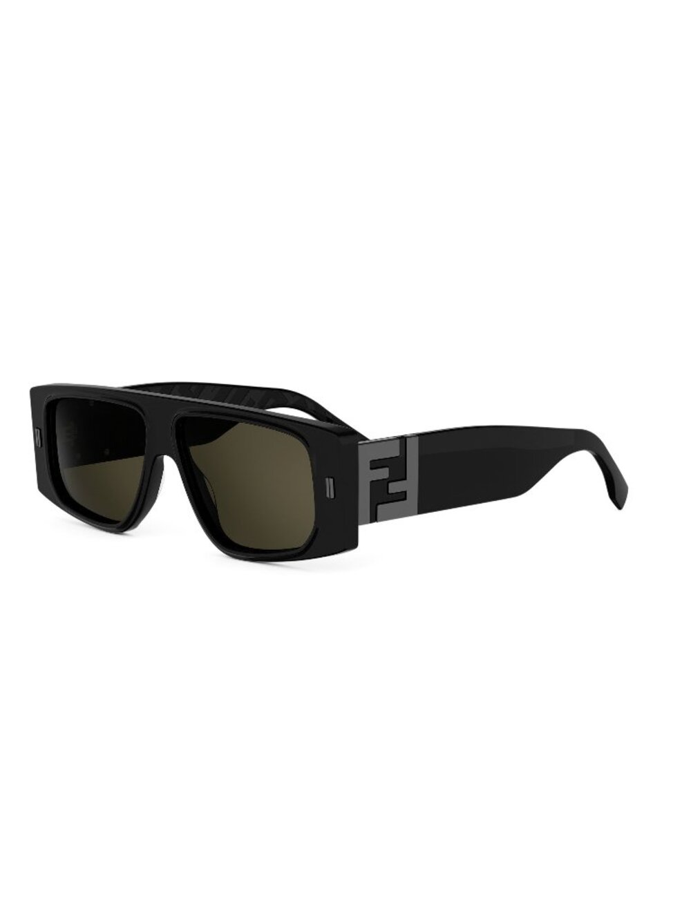 New FENDI Men's Sunglasses Acetate Frame FF SQUARED FE40214U 01N 56 Black